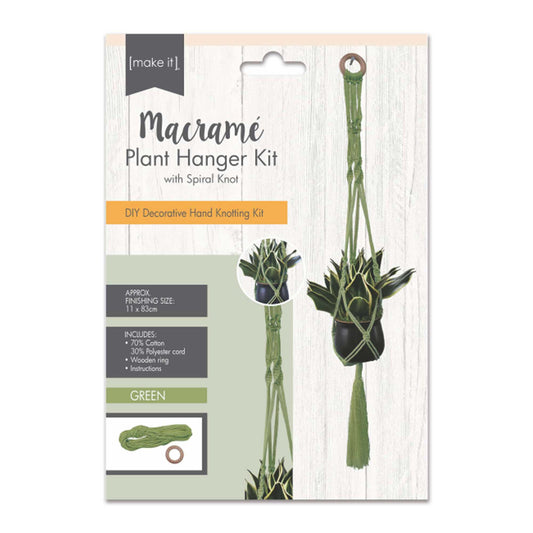 Macrame Kit - Spiral Green