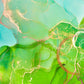 Alcohol Ink Poster Andara Lime