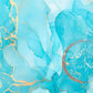 Alcohol Ink Poster Artic Azure