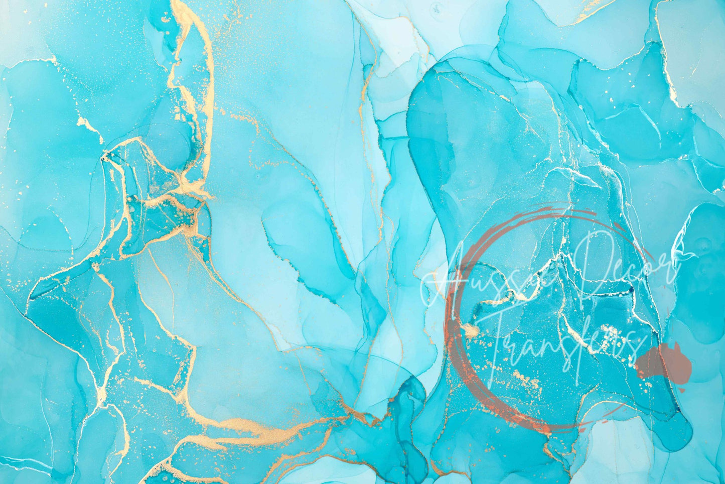 Alcohol Ink Poster Artic Azure