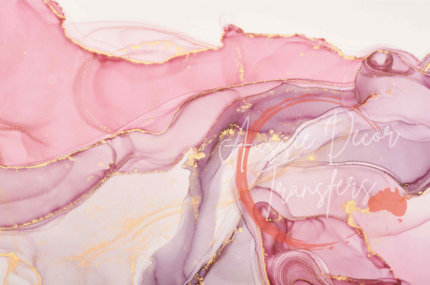 Alcohol Ink Poster Coral Rose