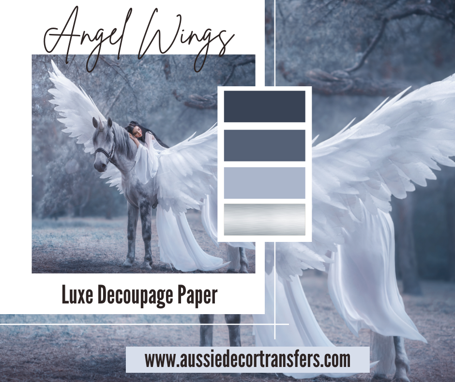 Luxe Decoupage Paper - Angel Wings