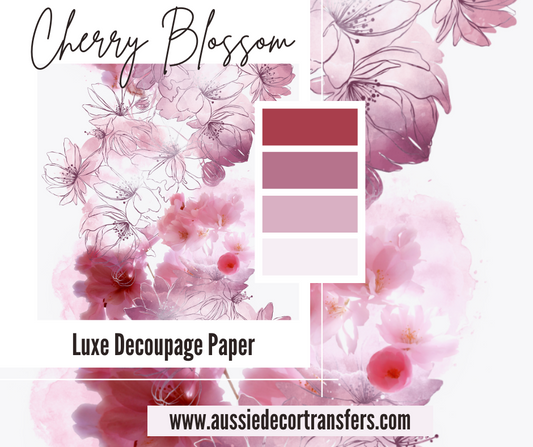 Luxe Decoupage Paper - Cherry Blossom