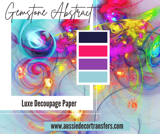 Luxe Decoupage Paper - Gemstone Abstract
