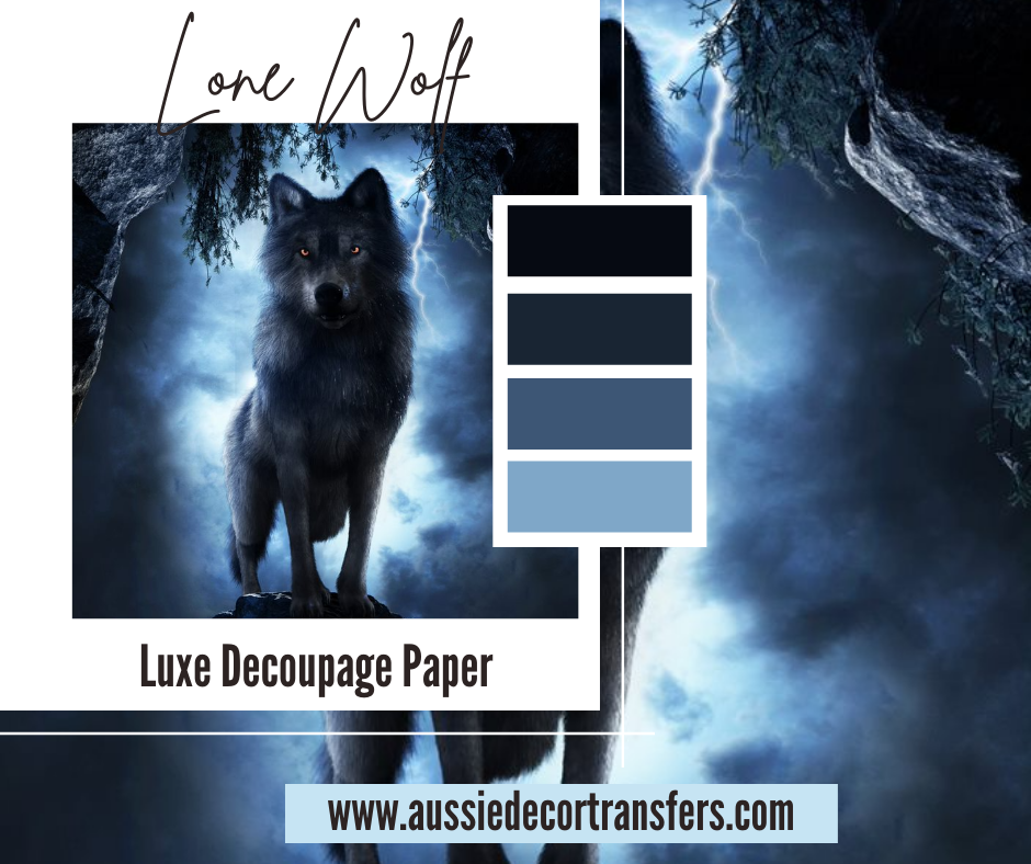 Luxe Decoupage Paper - Lone Wolf
