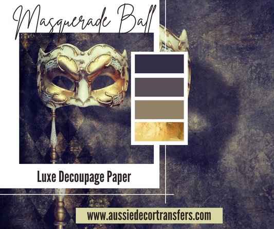 Luxe Decoupage Paper - Masquerade Ball