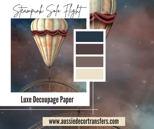 Luxe Decoupage Paper - Steampunk Solo Flight