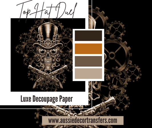 Luxe Decoupage Paper - Top Hat Duel