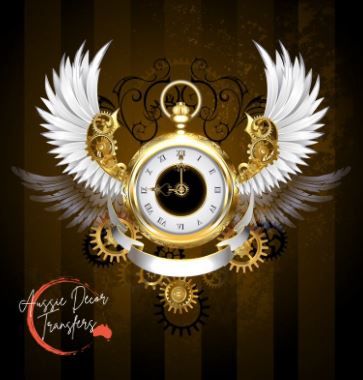Poster Print - White Winged Clock