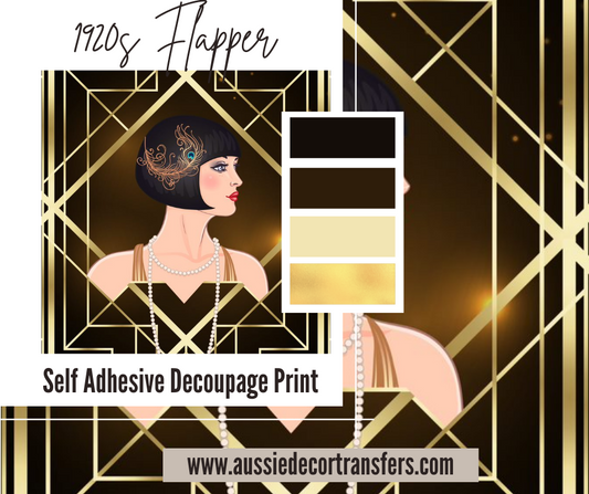 Self Adhhesive Decoupage Print - 1920's Flapper