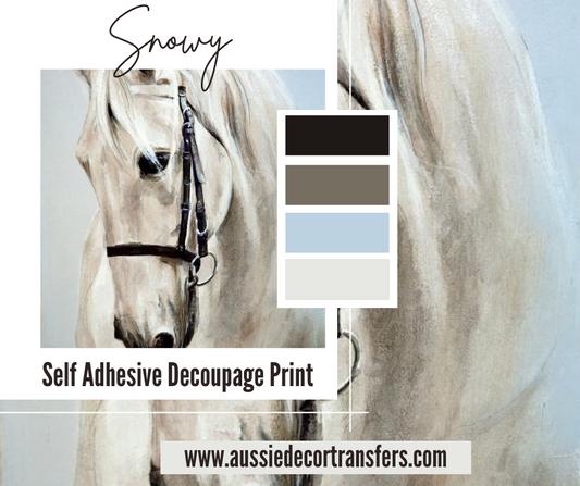 Self Adhesive Decoupage Print - Snowy