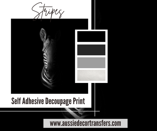Self Adhesive Decoupage Print - Stripes
