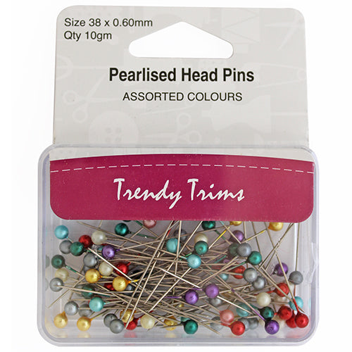 Pearlised Head Pins 38 x .60mm