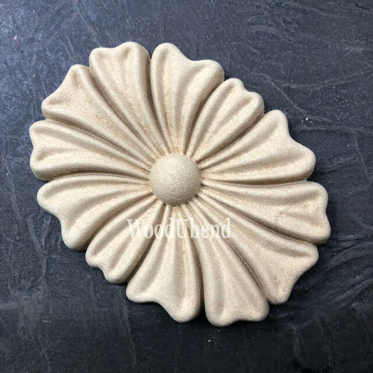 Wood U Bend - Floral Applique #1333.1